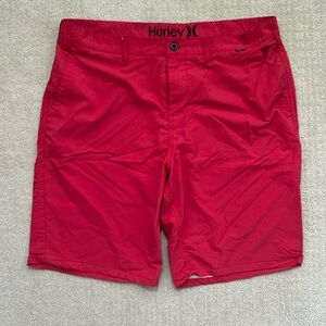 Hurley shorts, men’s size 36, red. Made with Nike DriFit materials